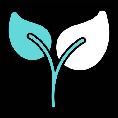 Yaprak ikonu vektör illüstrasyonu