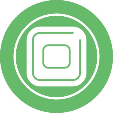 Benzersiz dairesel vektör çizgisi simgesi