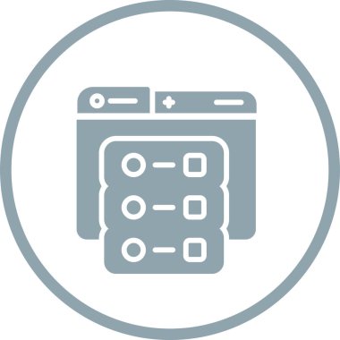 sunucu web simgesi vektör illüstrasyonu