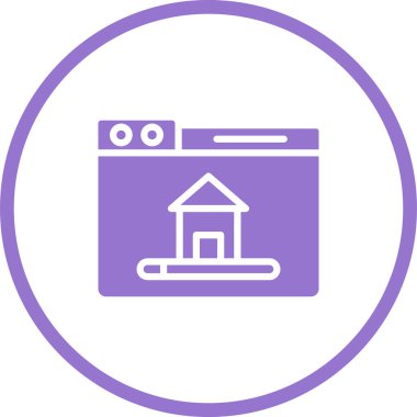 Benzersiz ev vektör simgesi