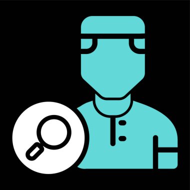 Tıbbi doktor simgesi, vektör illüstrasyonu