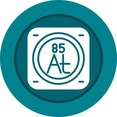 Kimyasal Element Web simgesi vektör çizimi