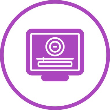 Masaüstü Bilgisayar Web simgesi vektör çizimi