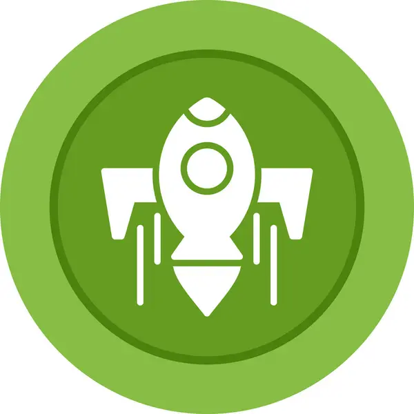 Roket web simgesi, vektör çizim