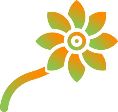beautiful flower vector line icon
