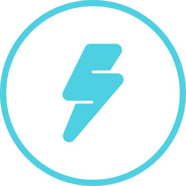 Yıldırım. Web simgesi basit illüstrasyon