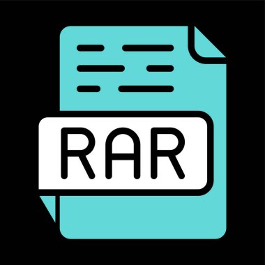 RAR dosya biçimi vektör illüstrasyonu
