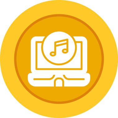 Müzik. Web simgesi basit illüstrasyon