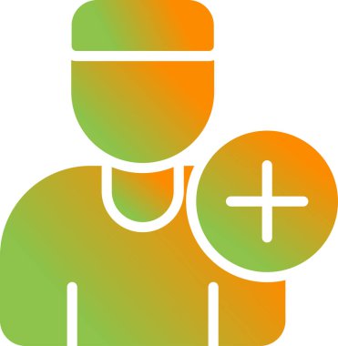 Bir doktor simgesinin vektör çizimi