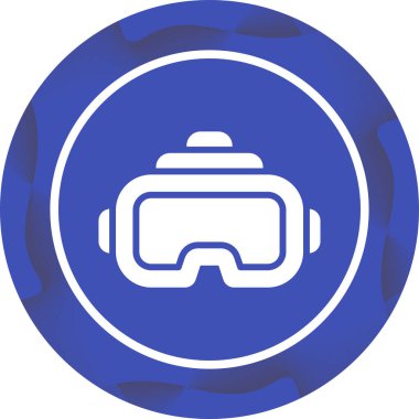 Sanal Gerçeklik Kulaklığı web simgesi, vektör illüstrasyonu