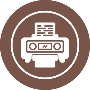 Yazıcı simgesi basit örnek