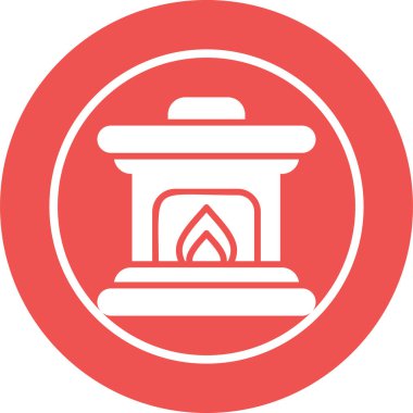 ateş vektör illüstrasyon simgesi