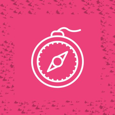 pusula simgesi web basit illüstrasyon