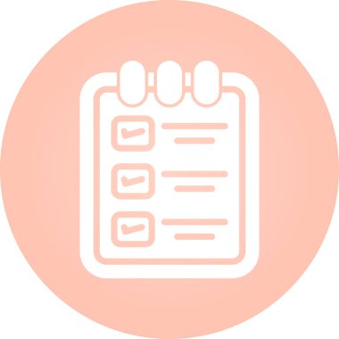 Kontrol listesi. Web simgesi basit illüstrasyon