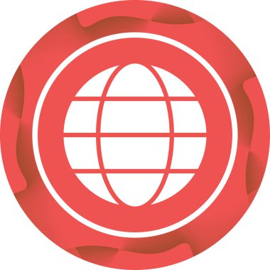 Dünya küresi ikonu. vektör illüstrasyonu