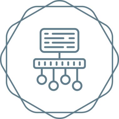 veritabanı. Web simgesi basit illüstrasyon