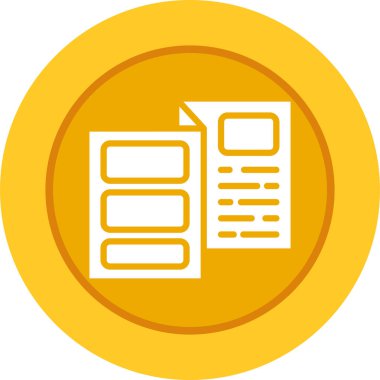 Broşür web simgesi vektör illüstrasyonu