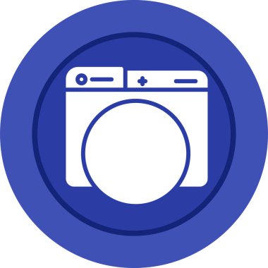çamaşır makinesi ikon vektör çizimi