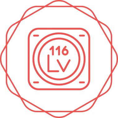 Kimyasal Element Web simgesi vektör çizimi