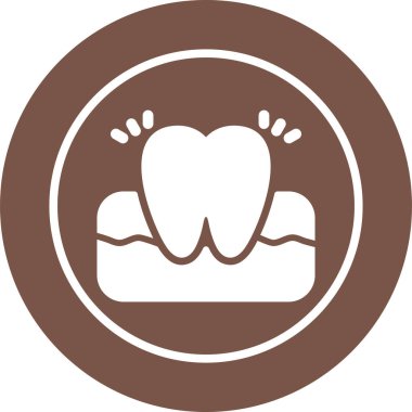 Moda tarzında izole edilmiş diş simgesi