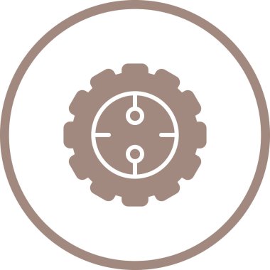 Bir tekerleğin vektör illüstrasyonu