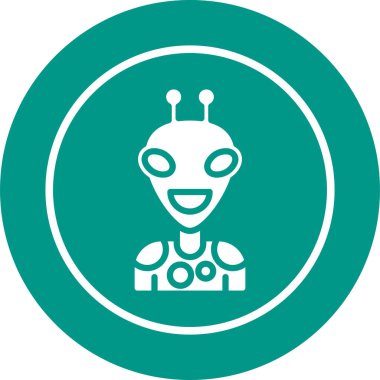 Kolayca düzenleyebilen ya da düzenleyebilen uzaylı vektör simgesi