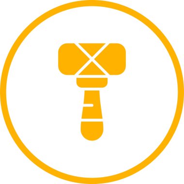 Çekiç simgesi, ağ basit illüstrasyon