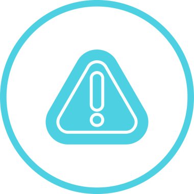 Uyarı simgesi modadan izole edilmiş arka planda