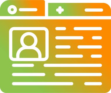 Kimlik kartı simgesi. vektör illüstrasyonu