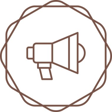 Konuşmacı. Web simgesi basit illüstrasyon