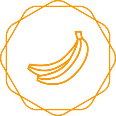 muz ikonu vektör illüstrasyonu