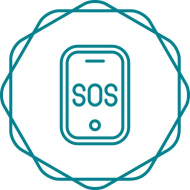 Sos simgesi. Web için sos vektör simgelerinin özet çizimi