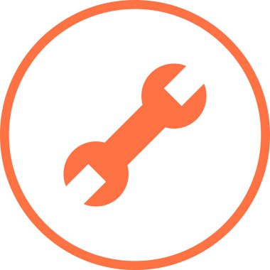 İngiliz anahtarı. Web simgesi basit illüstrasyon