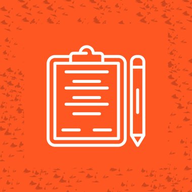 Pano ve belge simgesi. vektör illüstrasyonu