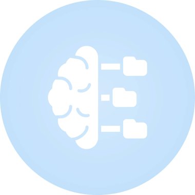 Beyin. Web simgesi basit illüstrasyon