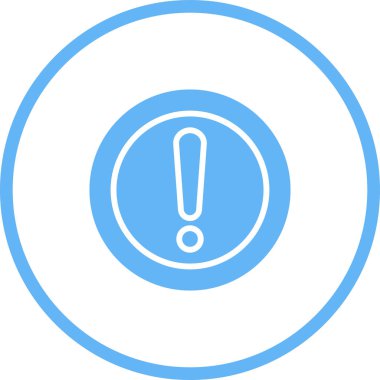 Mavi daire simgesinin vektör illüstrasyonu