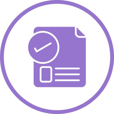 belge simgesi, vektör illüstrasyonu