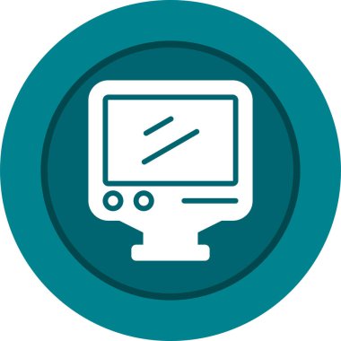 monitor vector glyph icon design