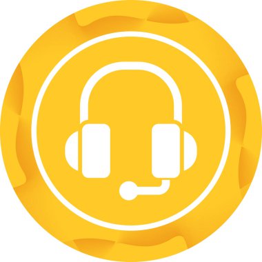 kulaklık web simgesi, vektör çizim