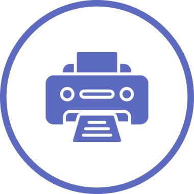 Yazıcı simgesi basit örnek