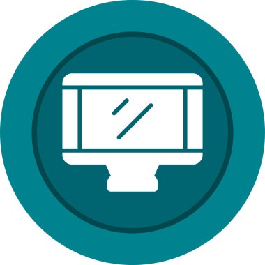 Bilgisayar monitörü simgesi. vektör illüstrasyonu