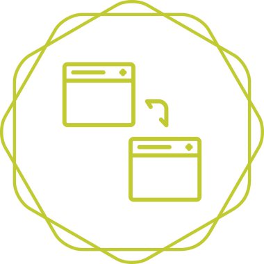 Web tarayıcı simgesi ana hat biçiminde