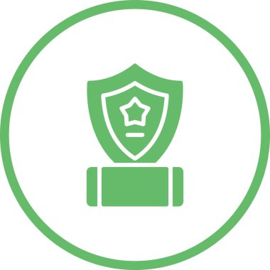 Web simgesi, vektör çizim kalkan 