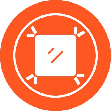 Pusula. Web simgesi basit illüstrasyon