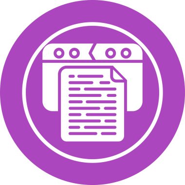 belge simgesi, vektör illüstrasyonu