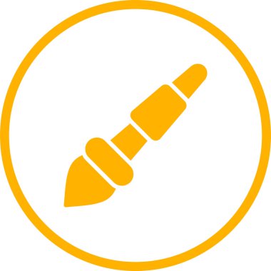 Boya fırçası web simgesi, vektör illüstrasyonu