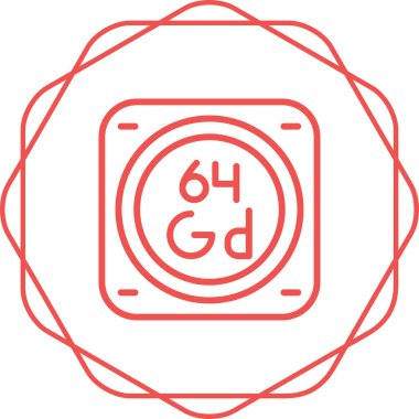 Kimyasal Element Web simgesi vektör çizimi