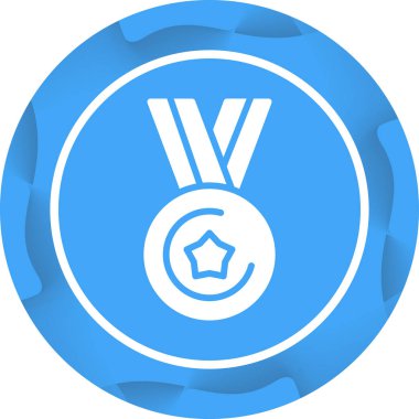 Madalya web simgesi vektör illüstrasyonu 