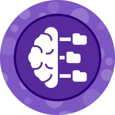 Beyin. Web simgesi basit illüstrasyon