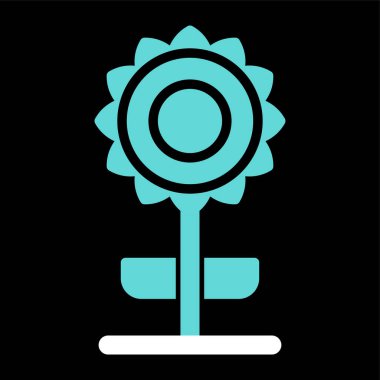 beautiful flower vector line icon